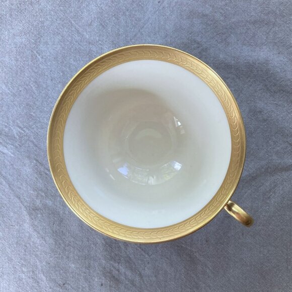 Rare & Elegant! Syracuse China Old Ivory Royal Court Cup & Saucer Set, Navy Blue - Picture 10 of 14